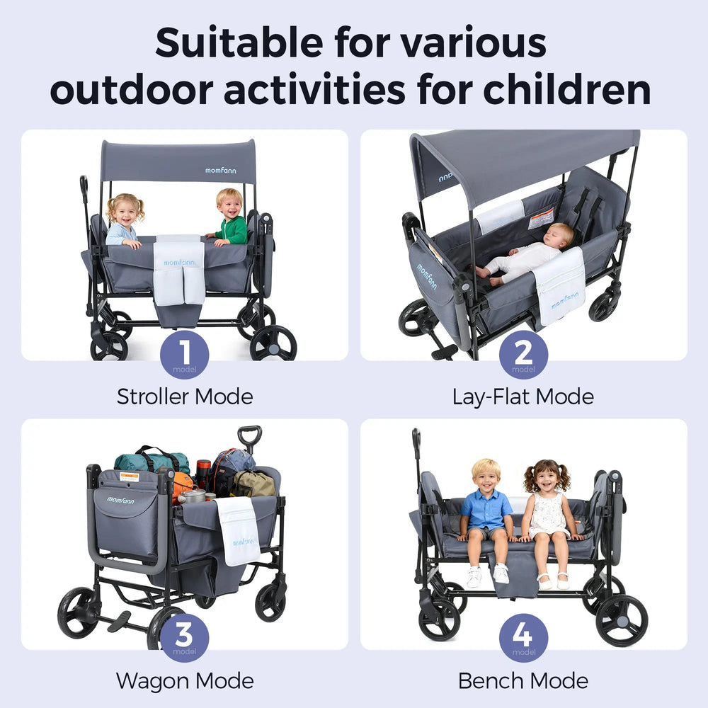 Momfann 2-Seater All-Terrain Stroller Wagon for Kids