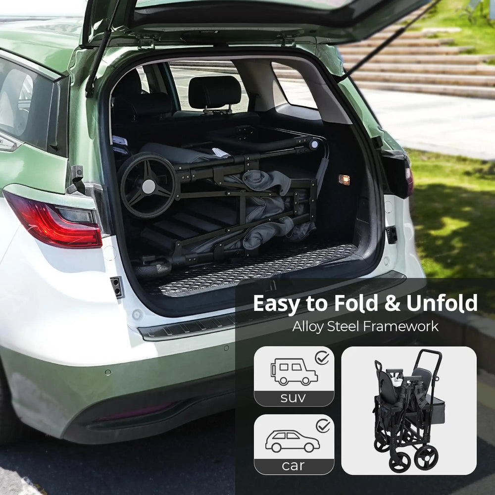 Momfann 2-Seater All-Terrain Stroller Wagon for Kids