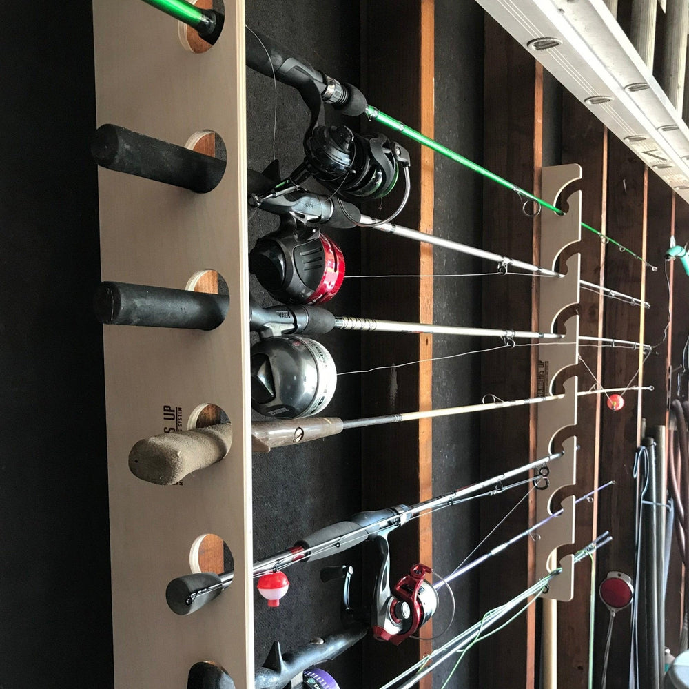 Fishing Rod Storage Rack (5 Sets) – Shed Organizer for Rods & Gear