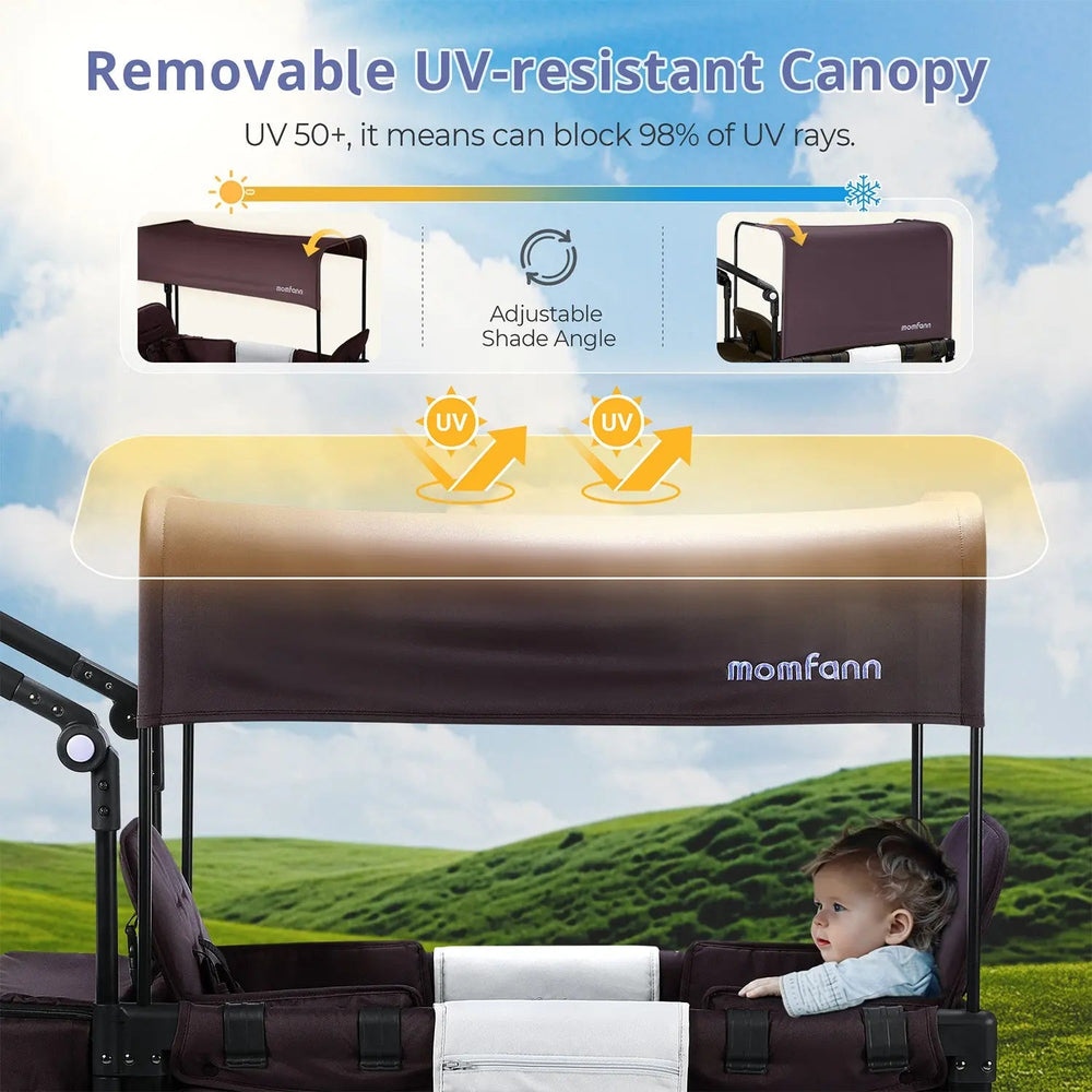 Momfann 2-Seater All-Terrain Stroller Wagon for Kids