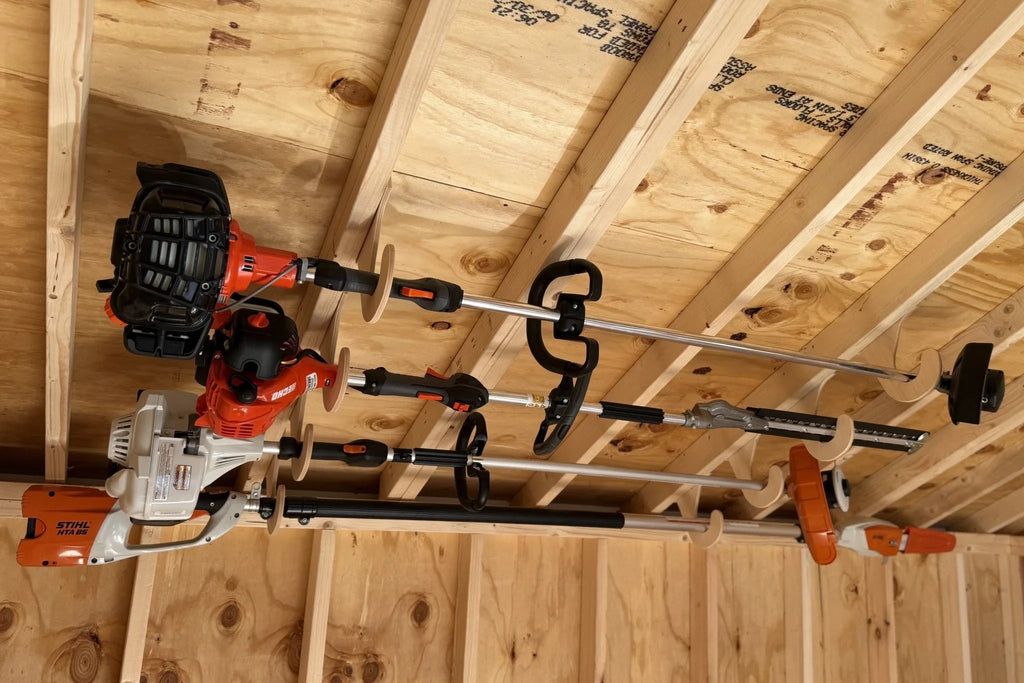 Ceiling Mounted Weed Wacker Hooks