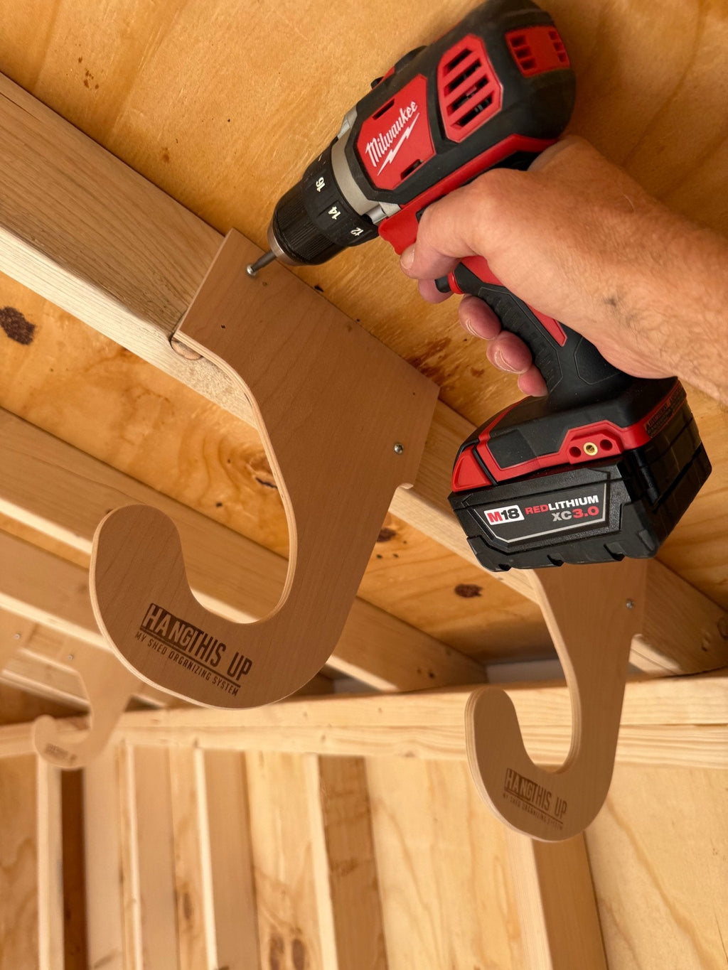 Ceiling Mounted Weed Wacker Hooks