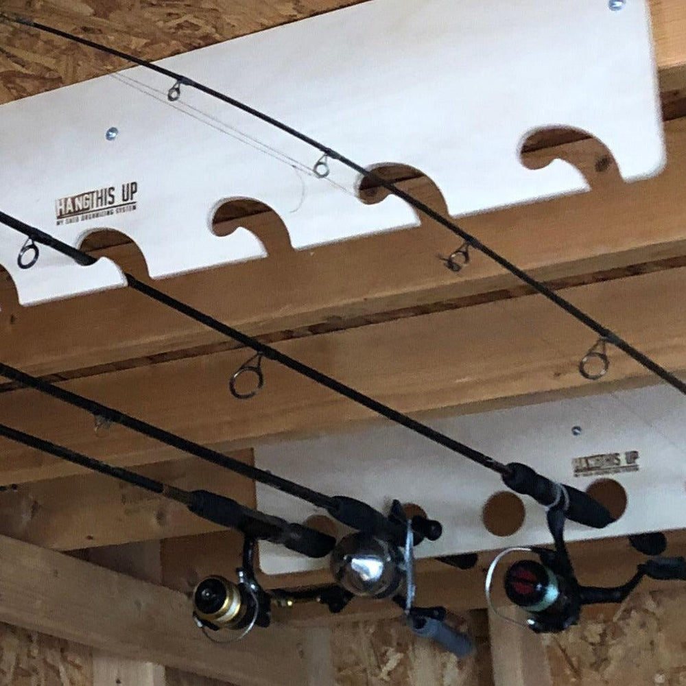 Fishing Rod Storage Rack (5 Sets) – Shed Organizer for Rods & Gear