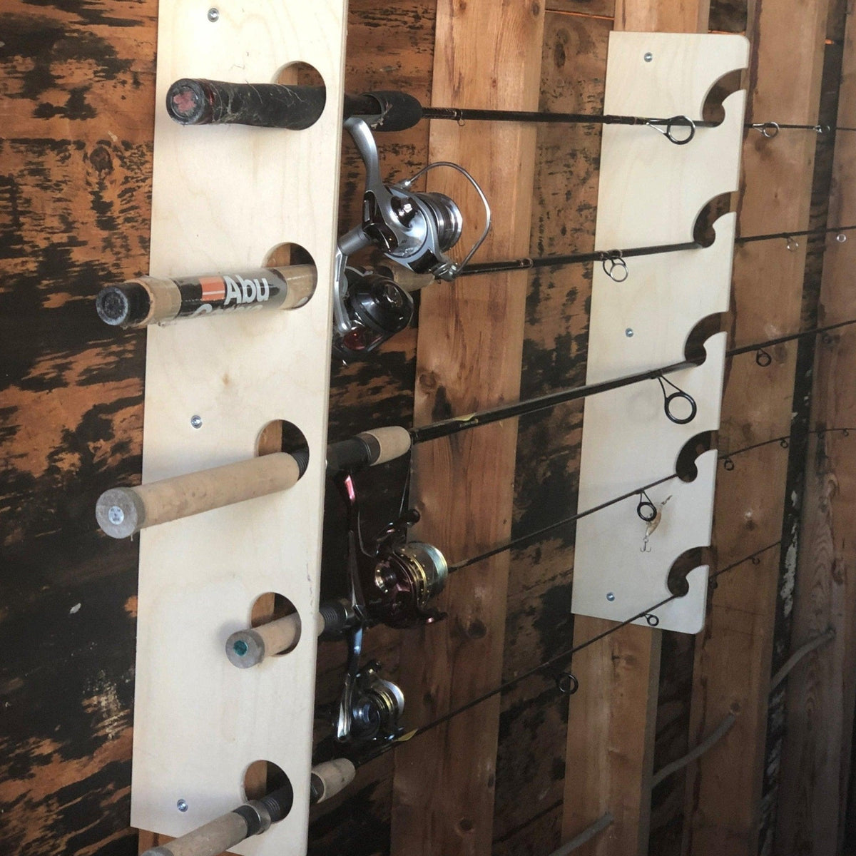 Fishing Rod Storage Rack (5 Sets) – Shed Organizer for Rods & Gear