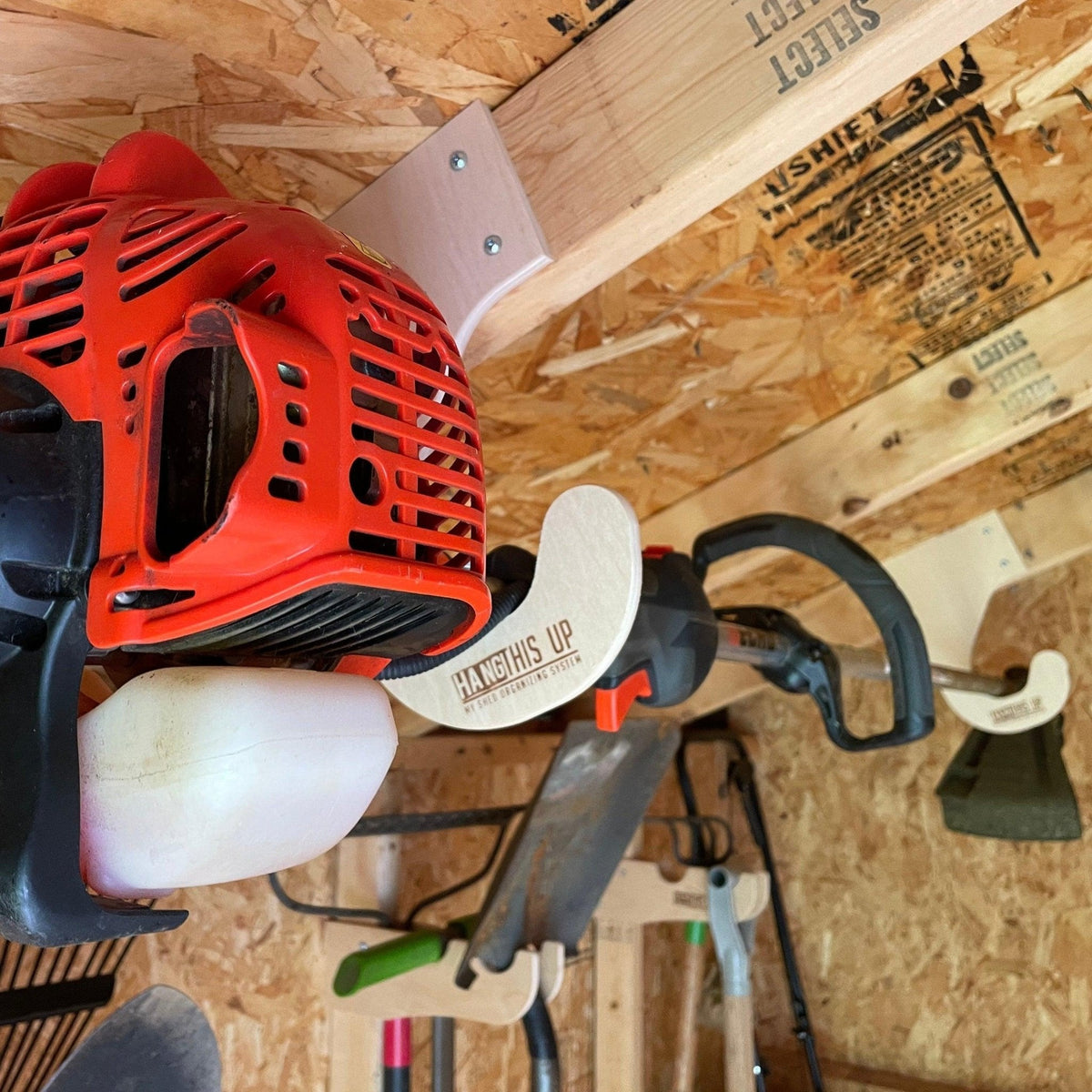 Ceiling Mounted Weed Wacker Hooks